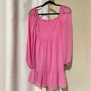 SIMONS - Pink Ruched Dress - Size Small